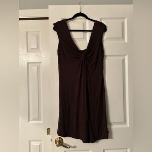 Express Brown Sleeveless Empire Jersey Stretchy Mini Dress Size Large